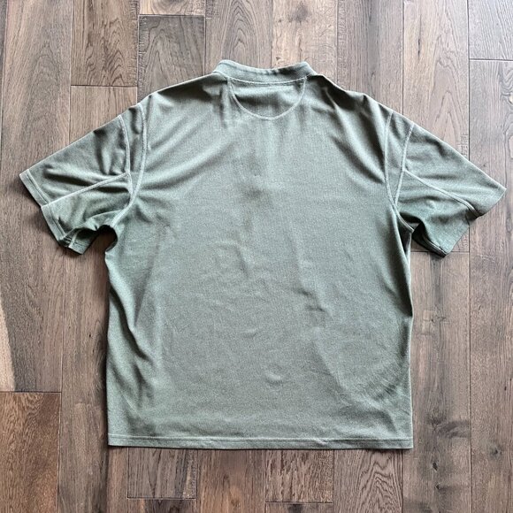 Kuhl Men's Coffeena Short Sleeve Quarter Zip Shirt Green Gray Size L Outdoors - Picture 2 of 6